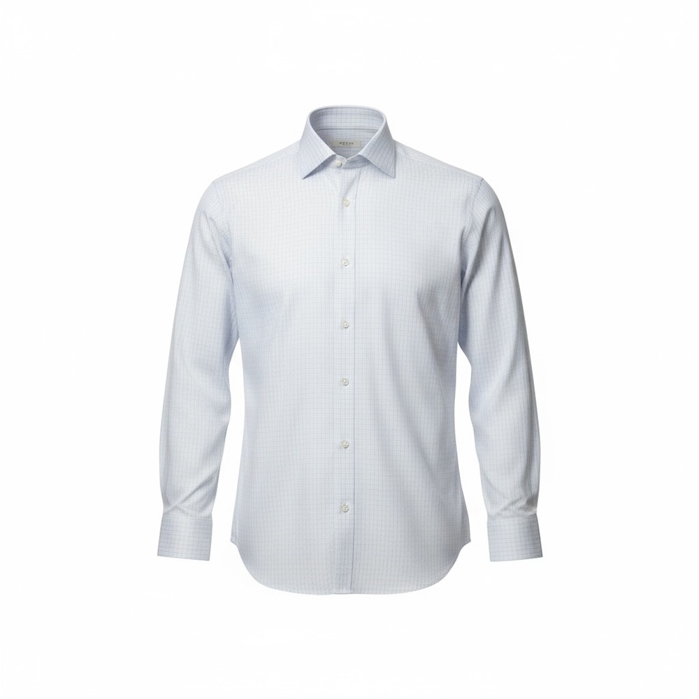 💎🪶 Burberry London Light Blue Checkered Dress Shirt – Size 16
